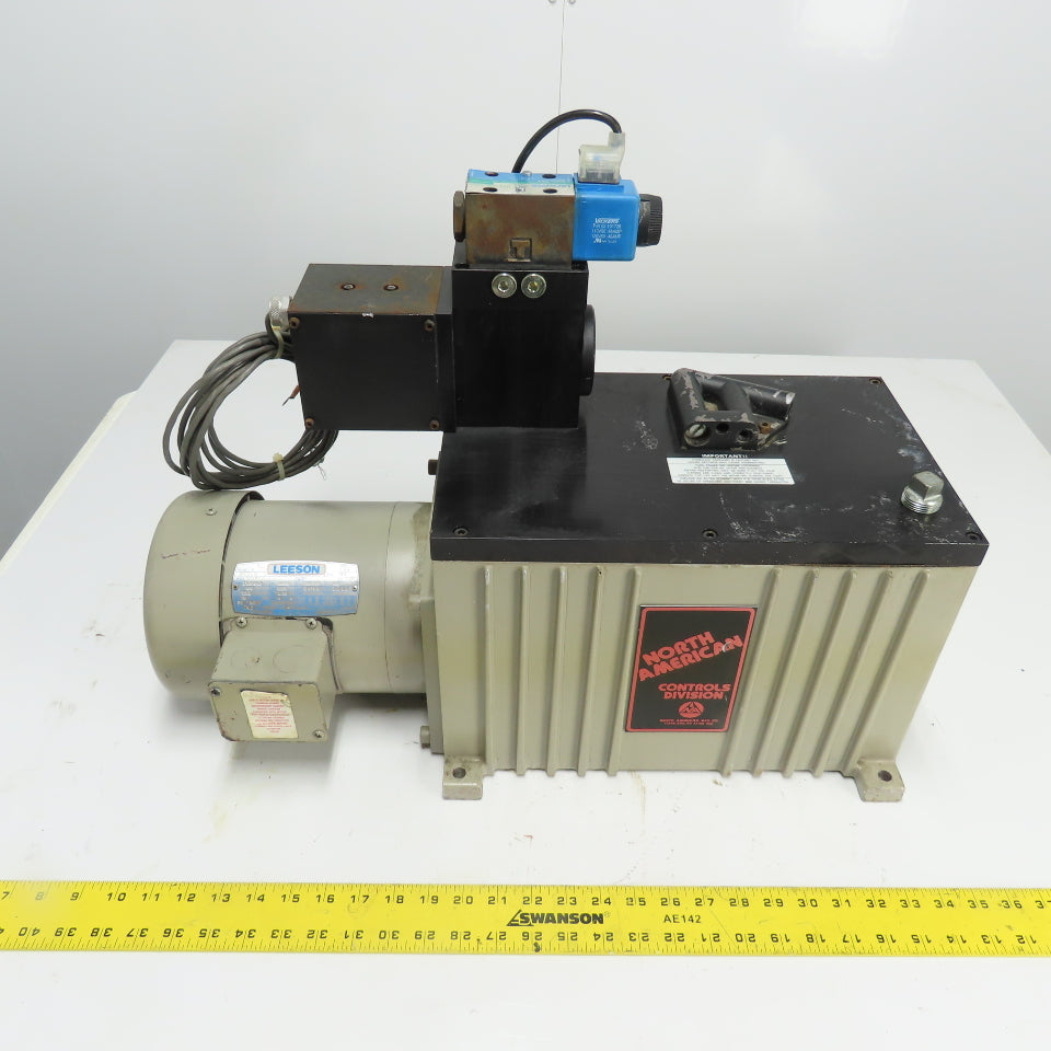 North American HEL150-T1-S 5Gal. 1/2HP 3PH Hydraulic Power Unit 5000psi 230/460V