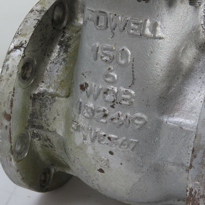 POWELL 132349 61503 6" Flanged Gate Valve 150 Class WCB Steel OS&Y