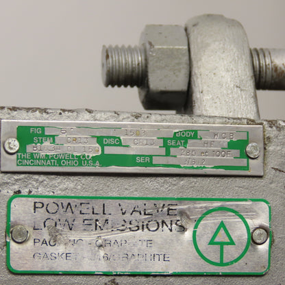 POWELL 132349 61503 6" Flanged Gate Valve 150 Class WCB Steel OS&Y