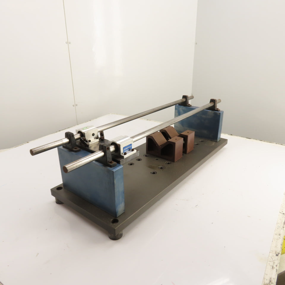 32" x 12" x 1" Thick Aluminum Fixture Setup Sliding Jig Fixture 23" Stroke