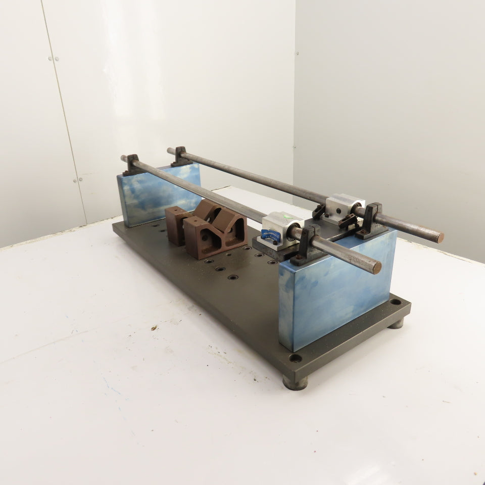 32" x 12" x 1" Thick Aluminum Fixture Setup Sliding Jig Fixture 23" Stroke