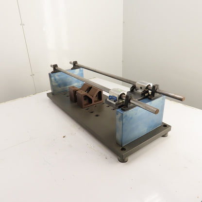 32" x 12" x 1" Thick Aluminum Fixture Setup Sliding Jig Fixture 23" Stroke