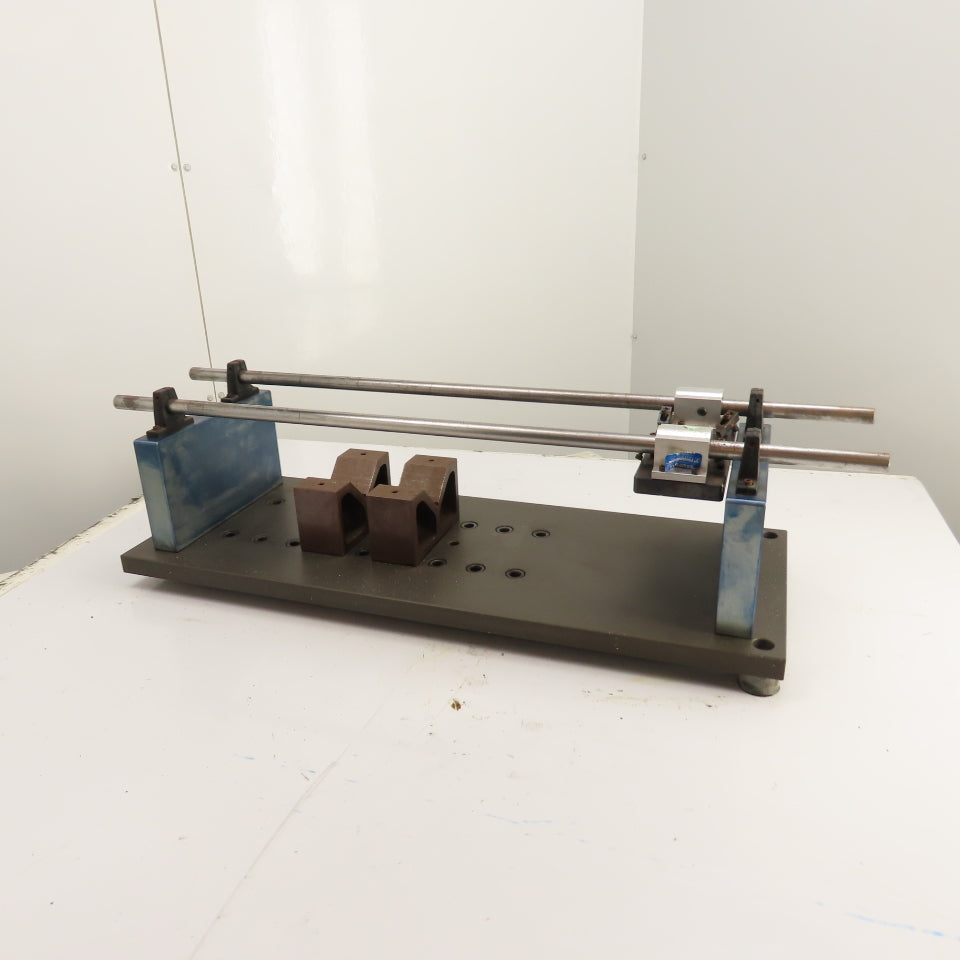 32" x 12" x 1" Thick Aluminum Fixture Setup Sliding Jig Fixture 23" Stroke