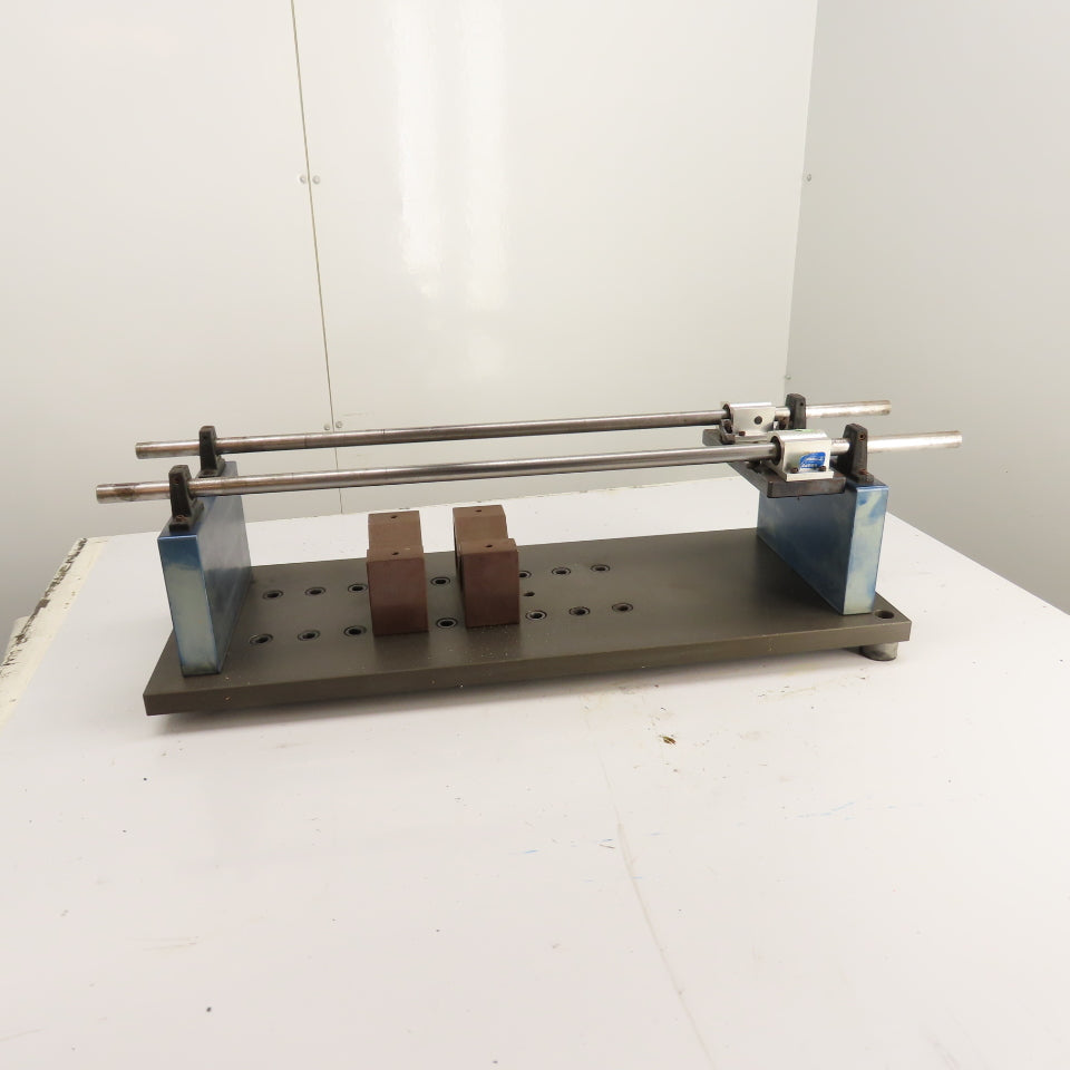 32" x 12" x 1" Thick Aluminum Fixture Setup Sliding Jig Fixture 23" Stroke