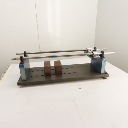 32" x 12" x 1" Thick Aluminum Fixture Setup Sliding Jig Fixture 23" Stroke