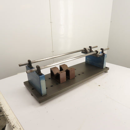 32" x 12" x 1" Thick Aluminum Fixture Setup Sliding Jig Fixture 23" Stroke