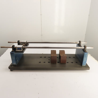 32" x 12" x 1" Thick Aluminum Fixture Setup Sliding Jig Fixture 23" Stroke