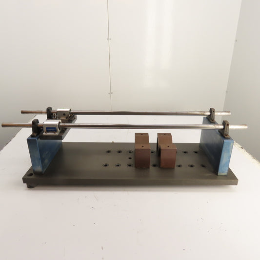 32" x 12" x 1" Thick Aluminum Fixture Setup Sliding Jig Fixture 23" Stroke