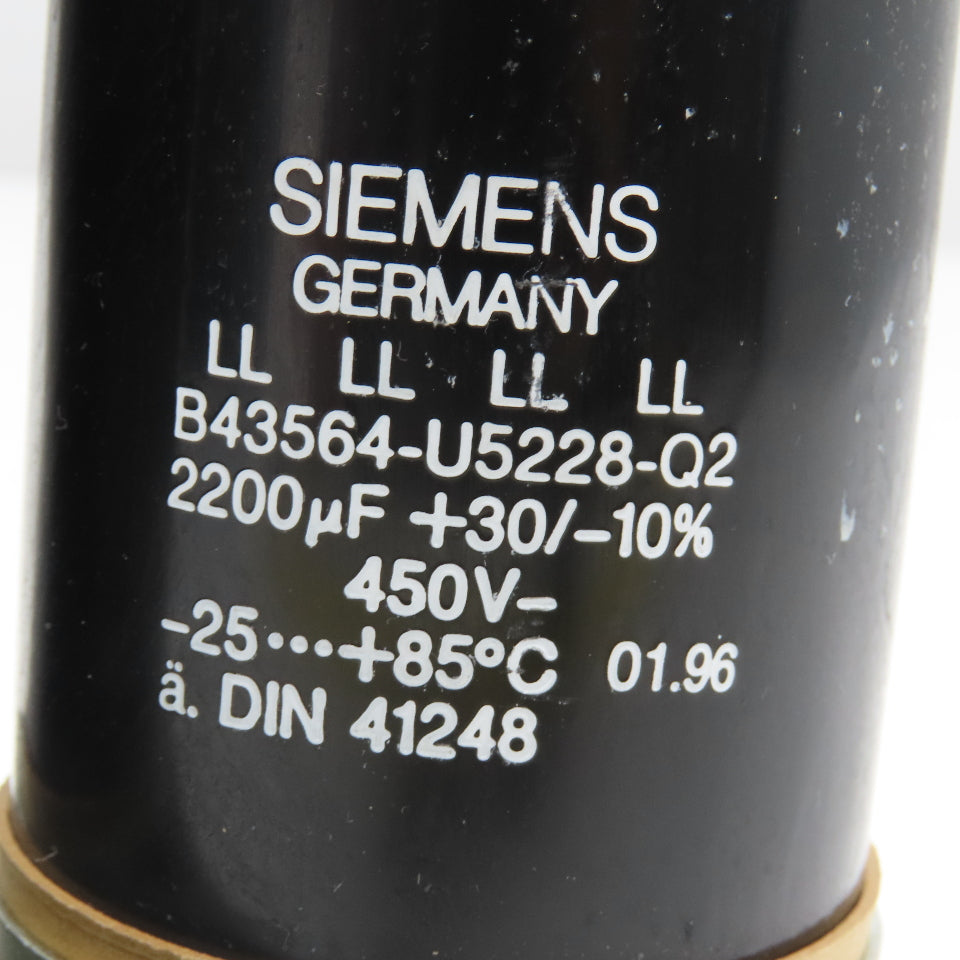 Siemens B43564-U5228-Q2 2200uF +30/-10% 450V Capacitors Lot Of 2