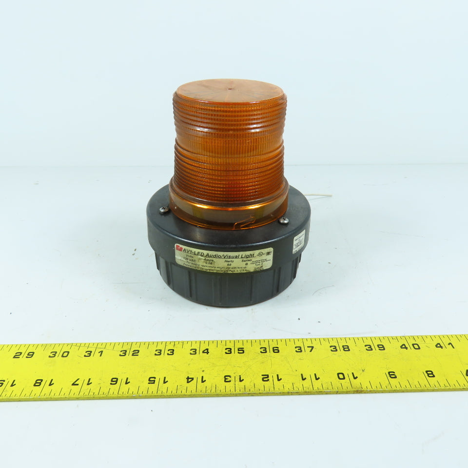 Federal Signal AV1-LED 120V LED Audio Visual Signal Light Amber