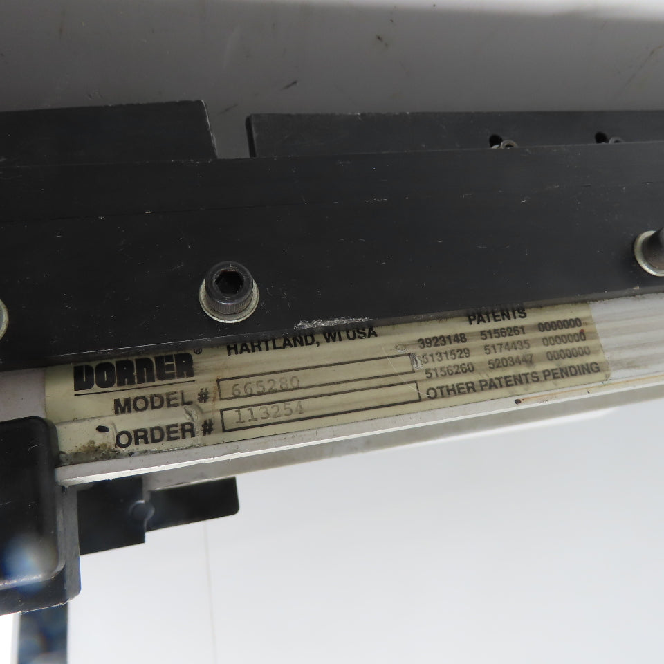 Dorner 665280 5" x 30" Low Profile Belt Conveyor 10:1 Ratio Tested Ok @ 90VDC
