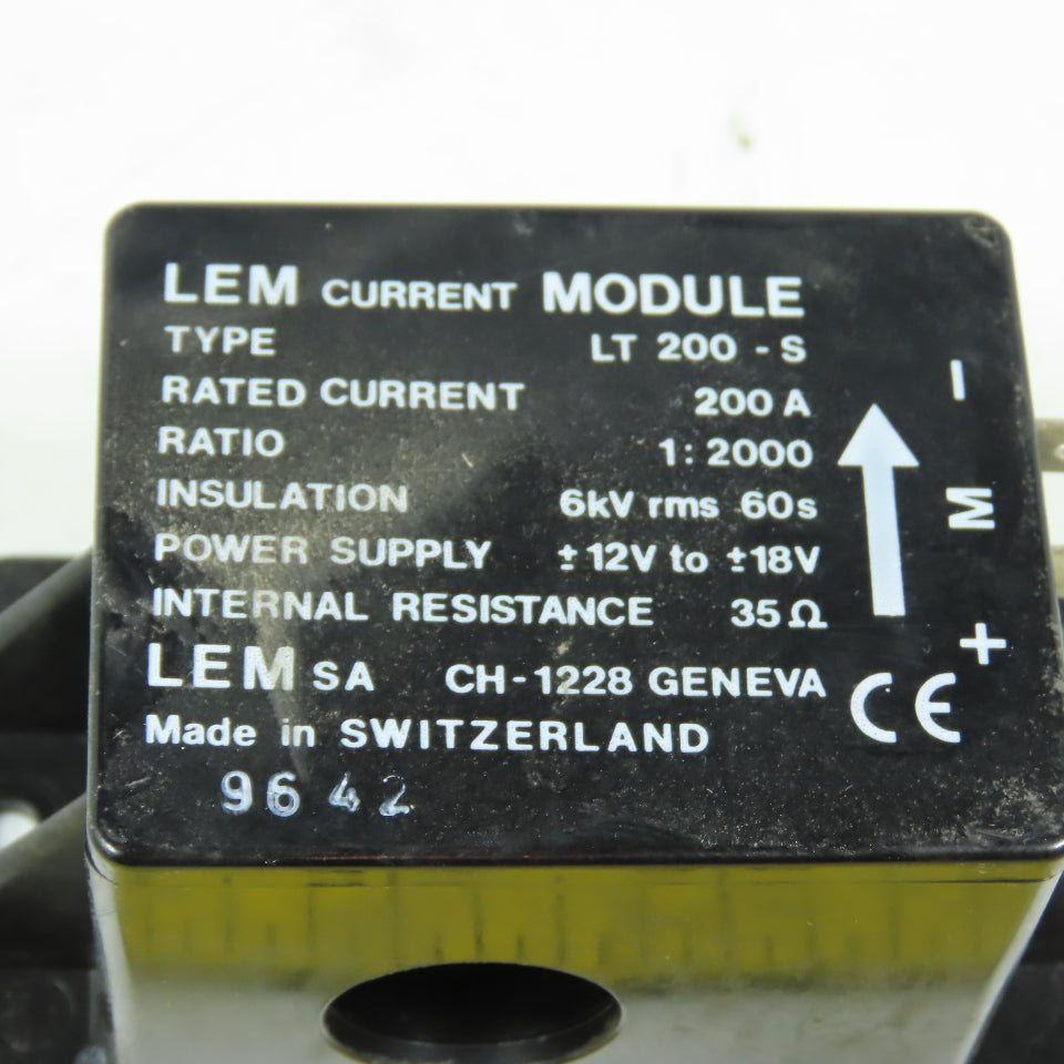 LEM LT 200-S Current Module 200A 1:2000 6kV