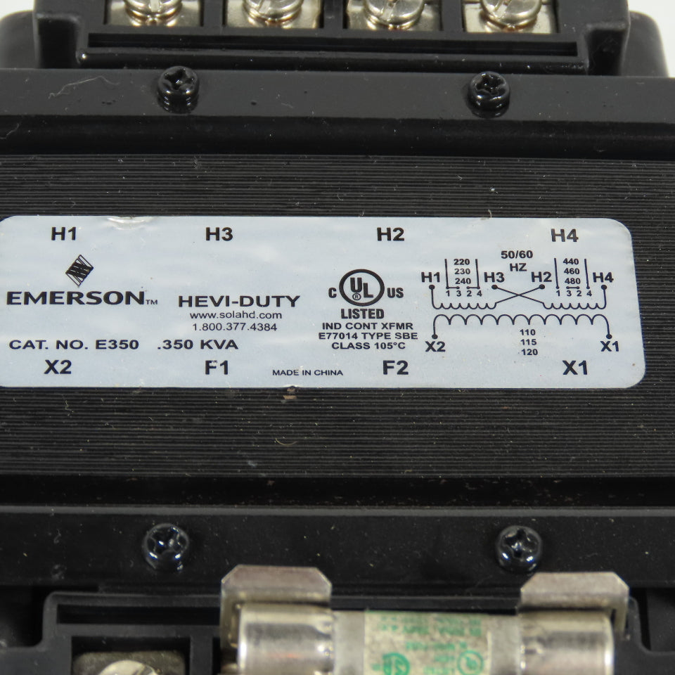Emerson E350 350VA Industrial Control Transformer 220-480V to 110-120V
