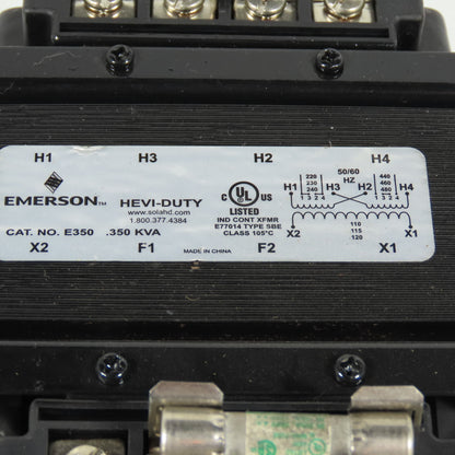 Emerson E350 350VA Industrial Control Transformer 220-480V to 110-120V