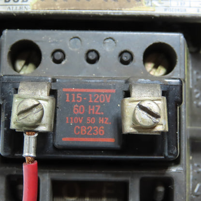 Allen-Bradley 592-BOW16 509-BOD Size 1 Motor Starter 115-120V 60Hz Coil