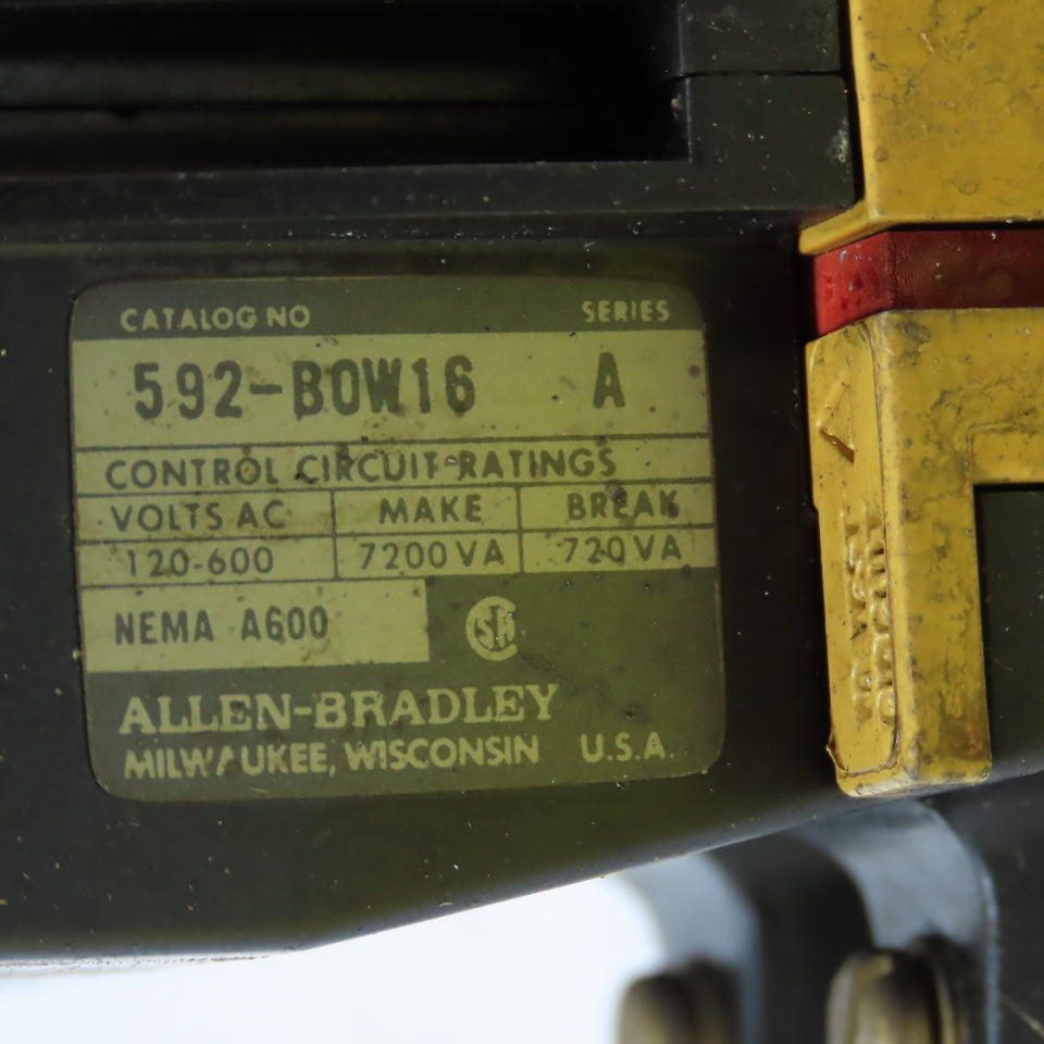 Allen-Bradley 592-BOW16 509-BOD Size 1 Motor Starter 115-120V 60Hz Coil