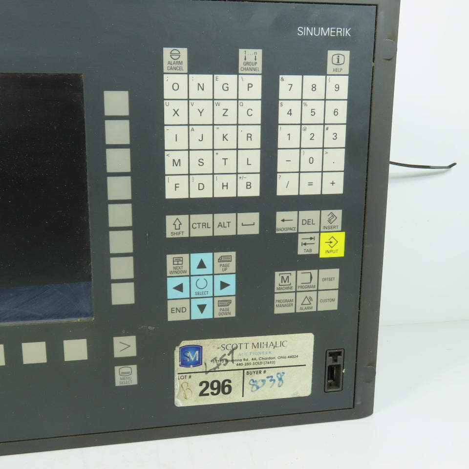 Siemens 6FC5203-0AF00-0AA1 HMI W/ 6FC5210-0DF22-2AA0