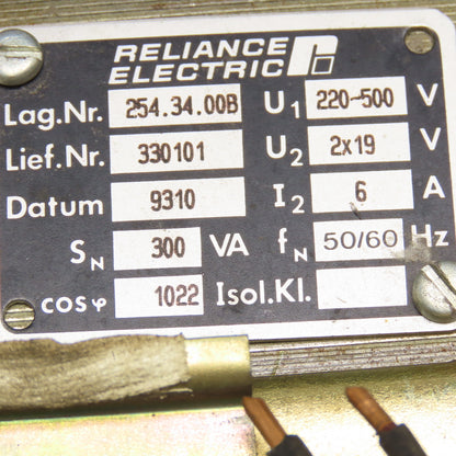 Reliance 254.34.00B 220-500V Pri 90V Sec Transformer Missing Terminal Block