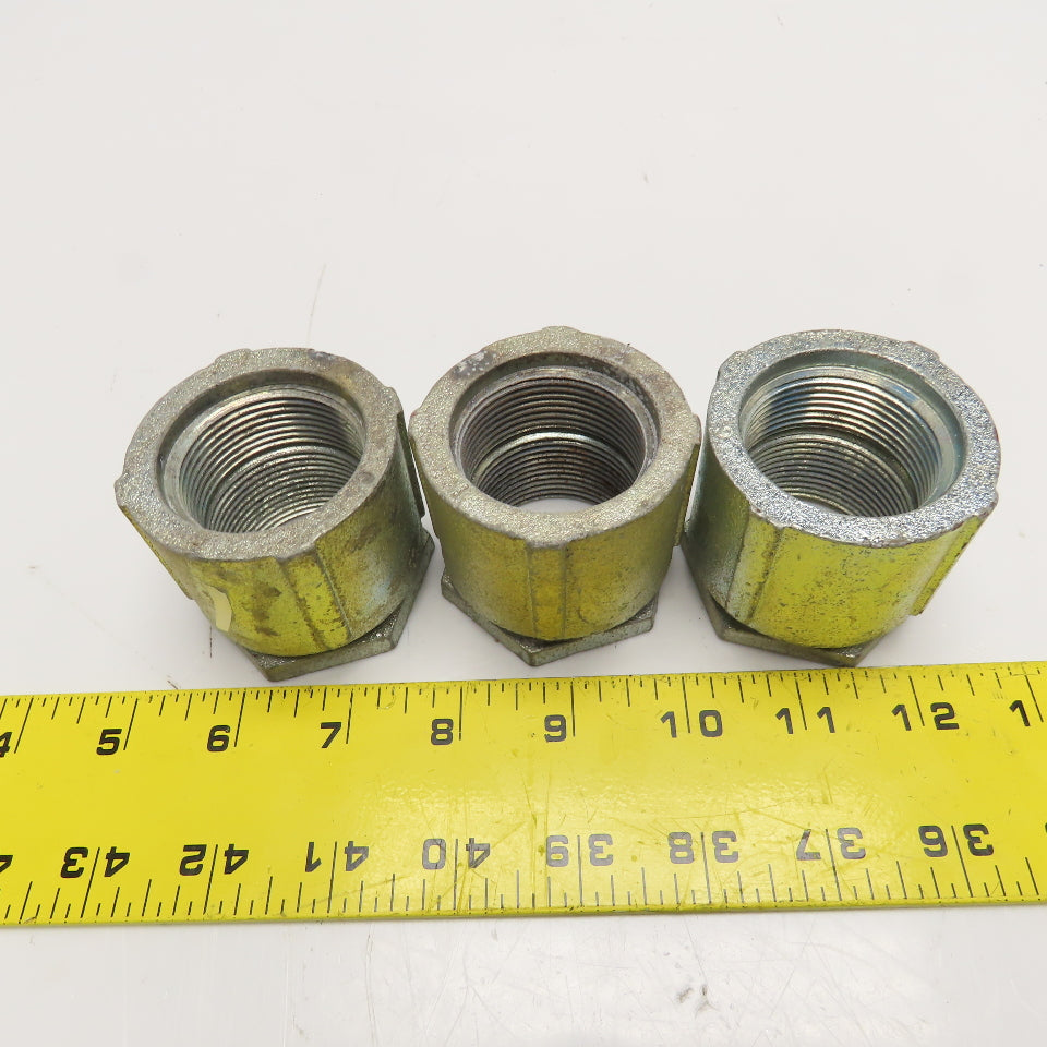 Appleton 1-1/4" IMC Rigid Conduit Hub Electroplated Zinc Lot Of 3