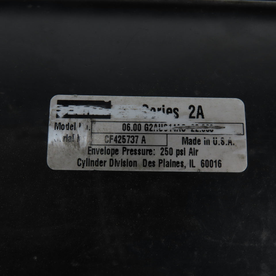 Parker 06.00 G2AU811AC 22.000 6" Bore 22" Stroke Pneumatic Cylinder 250PSI
