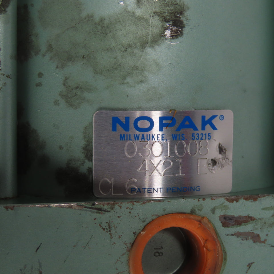 Nopak 0301008 4X21E 4" Bore 21" Stroke Pneumatic Air Cylinder