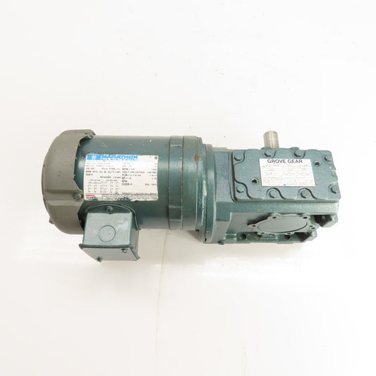 Grove Gear WGR1043 1/4HP Gearmotor 230.09:1 Ratio 7.6 RPM 1" Shaft 230/460V 3PH