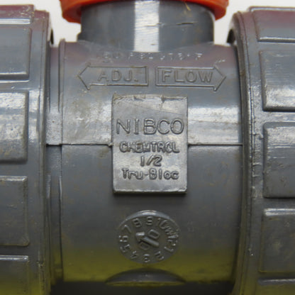 NIBCO Chemtrol 1/2" Slip Socket Sch 80 PVC Flow Control Valve 150PSI Lot Of 2