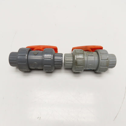 NIBCO Chemtrol 1/2" Slip Socket Sch 80 PVC Flow Control Valve 150PSI Lot Of 2