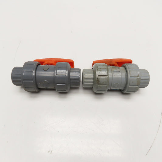 NIBCO Chemtrol 1/2" Slip Socket Sch 80 PVC Flow Control Valve 150PSI Lot Of 2