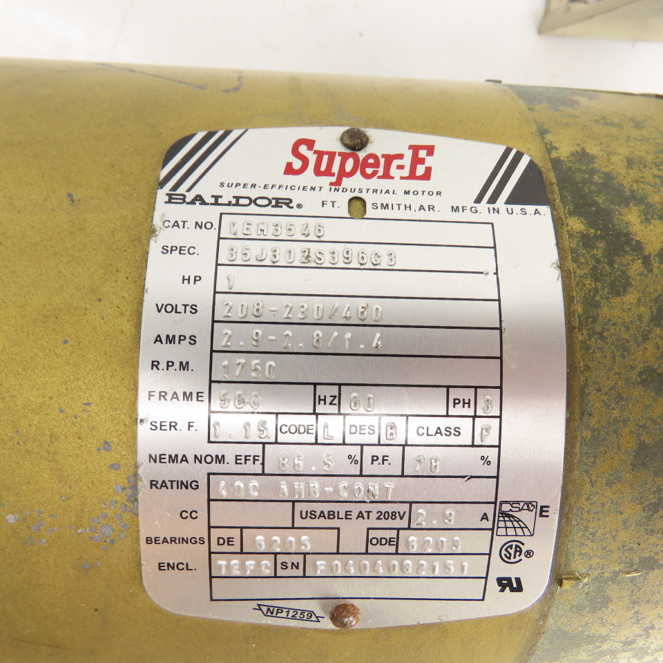 Dayton 4Z010D 1HP Speed Reducer Gear Motor 30:1 Ratio 58 RPM 208-230/460V 3Ph