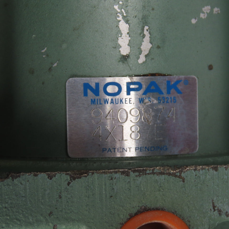 NOPAK 9409874 4" Bore 18" Stroke Pneumatic