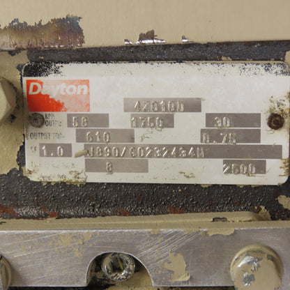 Dayton 4Z010D 1HP Right Angle Gearmotor 230/460V 3Ph 58 RPM Out 610 Torq