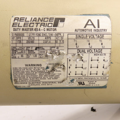 Dayton 4Z010D 1HP Right Angle Gearmotor 230/460V 3Ph 58 RPM Out 610 Torq