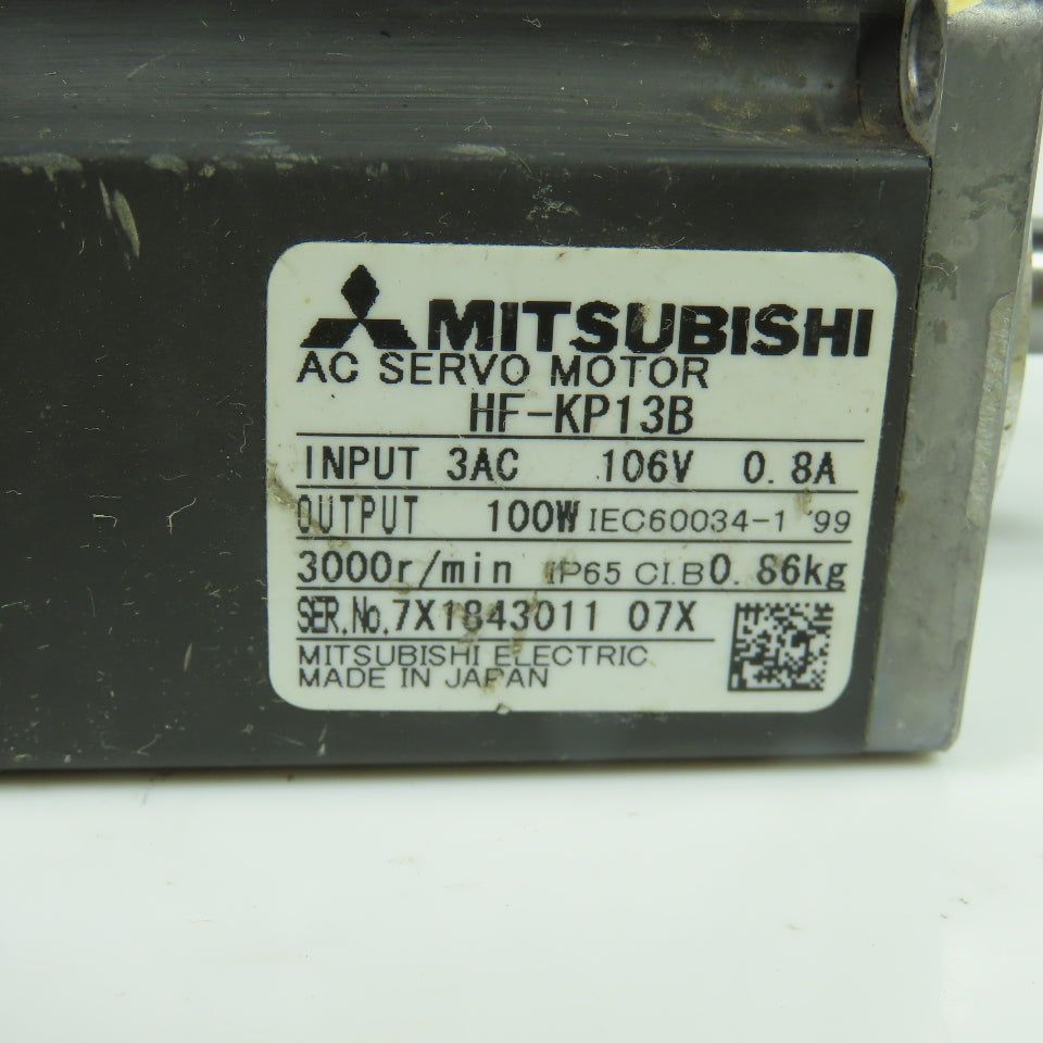 Mitsubishi HF-KP13B AC Servo Motor 100W 106V 3000RPM