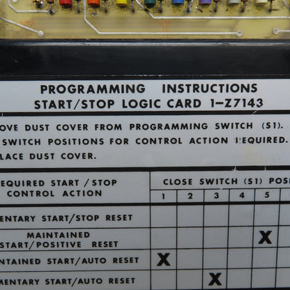 S-E-Co. 1-Z7143 Start/Stop Logic Card
