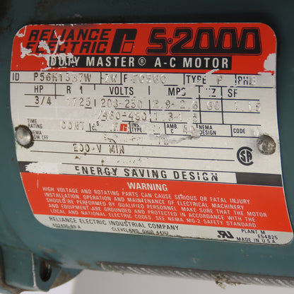 Dodge 3054663 3/4HP Dodge Tigear Gear Motor 10:1 Ratio 173RPM 208-230/460V 3Ph