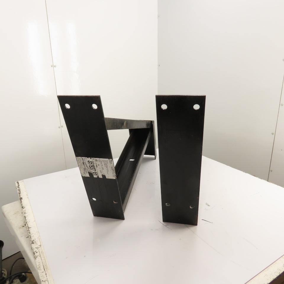 30 x 7" x 23"H Heavy Duty Steel Cantilever Wall Mount Shelf Brackets Black Set/2