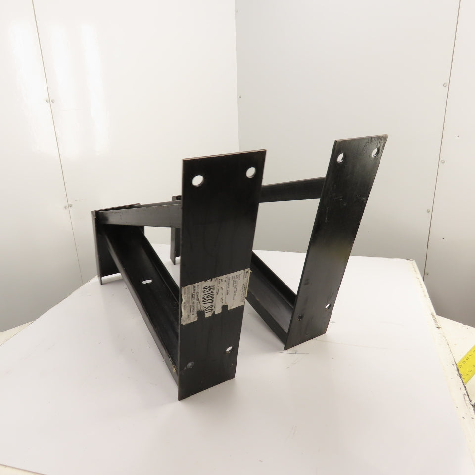 30 x 7" x 23"H Heavy Duty Steel Cantilever Wall Mount Shelf Brackets Black Set/2