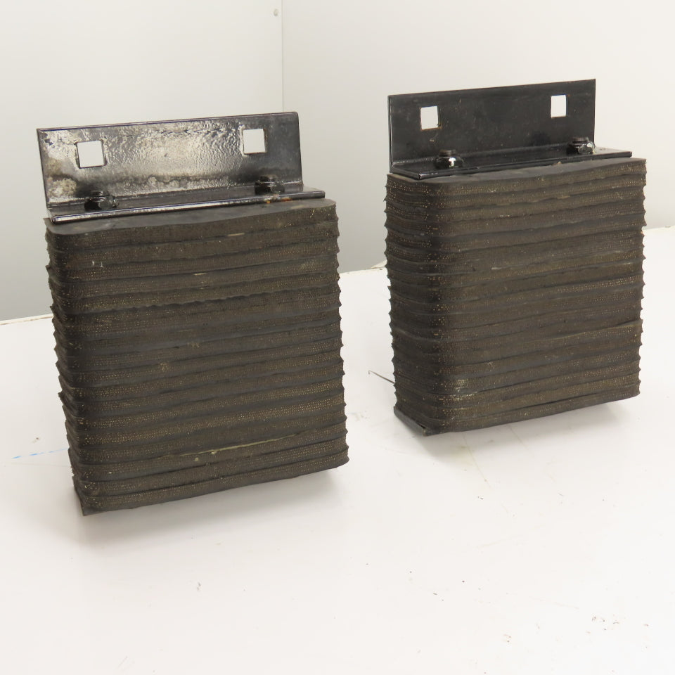 10" x 10" Laminated Rubber Loading Dock Bumpers Set Of 2