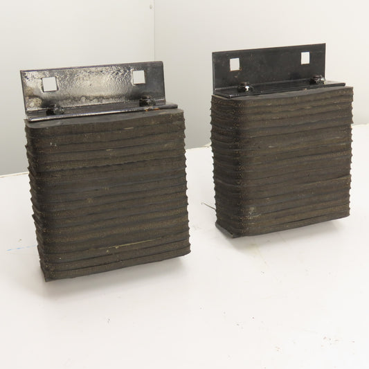 10" x 10" Laminated Rubber Loading Dock Bumpers Set Of 2