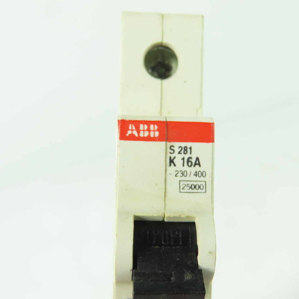 ABB S281 K 16A 16A Circuit Breaker 230/400V Lot of 5