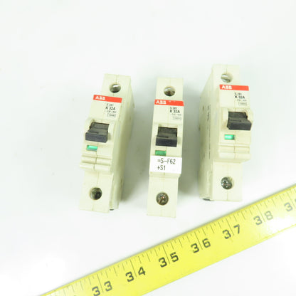 ABB S281 K 32A 32A Miniature Circuit Breaker 230/400V Lot of 3