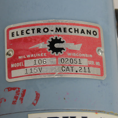 Electro-Mechano 106 Precision Drilling Unit Head 115V Variable Speed Cat 211