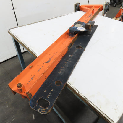 1/2 Ton Capacity Wall Beam Mount Jib Crane 62" Span 48" Travel