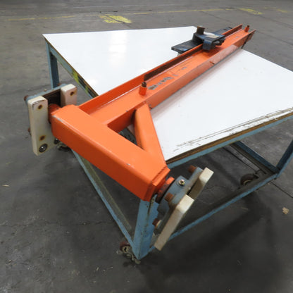 1/2 Ton Capacity Wall Beam Mount Jib Crane 62" Span 48" Travel