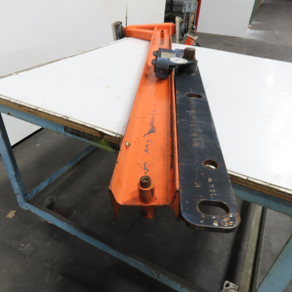 1/2 Ton Capacity Wall Beam Mount Jib Crane 62" Span 48" Travel