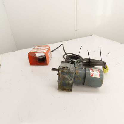 Dayton 2Z818A 24:1 Ratio 1/15HP Gearmotor 115V 1Ph 67.5RPM W/ Foot Pedal Tested