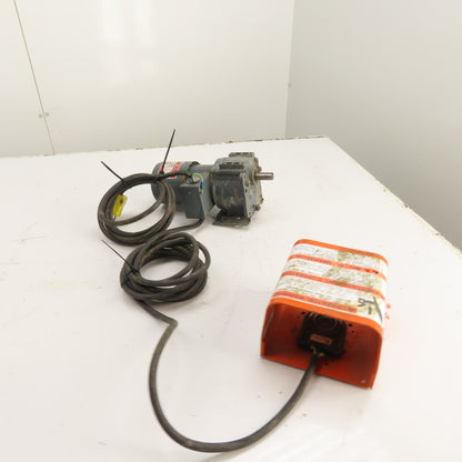Dayton 2Z818A 24:1 Ratio 1/15HP Gearmotor 115V 1Ph 67.5RPM W/ Foot Pedal Tested
