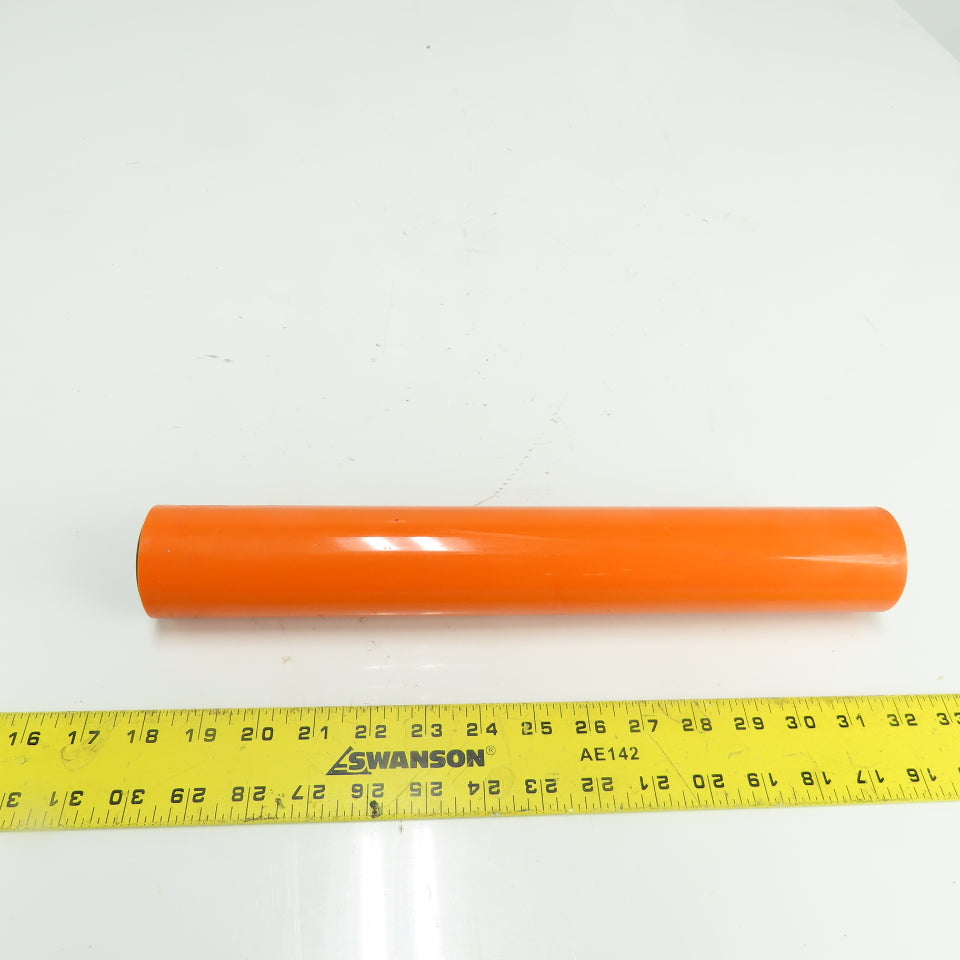 2.14" OD x 14-1/2" OAL Orange Coated Gravity Conveyor Roller