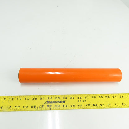 2.14" OD x 14-1/2" OAL Orange Coated Gravity Conveyor Roller